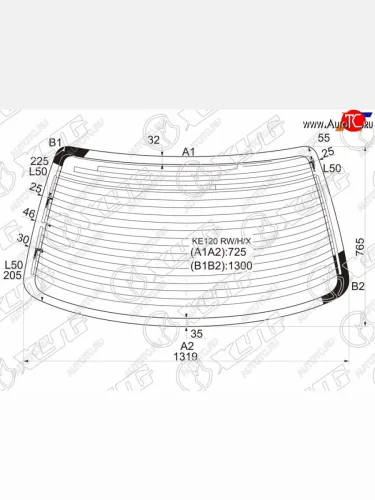 Стекло заднее (Цвет зеленый Обогрев) Toyota Corolla (E110) 95-01 XYG KE120 RW/H/X