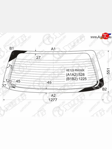 Стекло заднее (Цвет зеленый Обогрев) Toyota Corolla Spacio (E110) 97-01 XYG KE129 RW/H/X