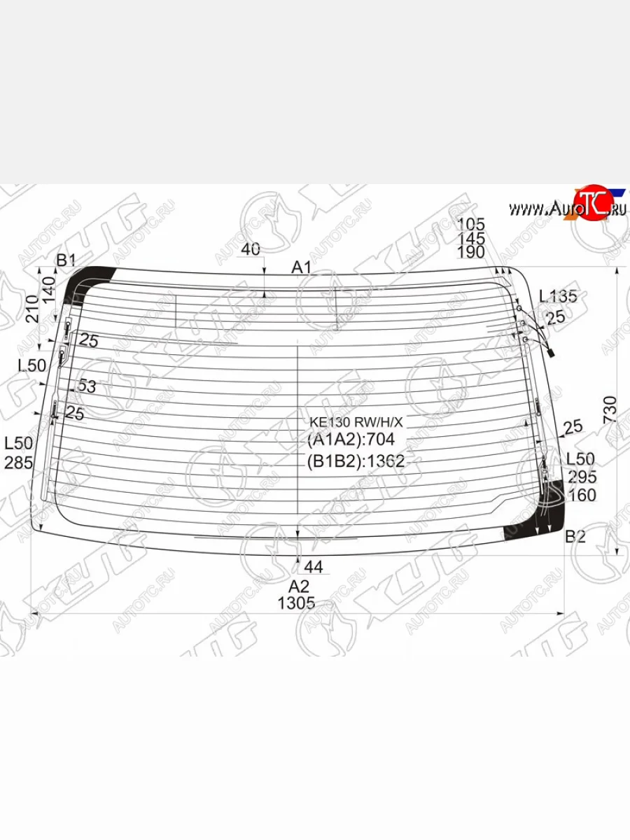 Стекло заднее (Цвет зеленый Обогрев Антенна) Toyota Corolla Axio (E140) 06-12  Corolla USA (E150) XYG KE130 RW/H/X  в Воронеже Воронежской области