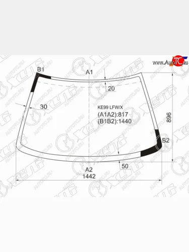 Стекло лобовое TOYOTA COROLLA LEVINSPRINTER TRUENO 87-91                                            XYG KE99 LFW/X