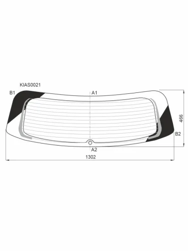 Стекло заднее (Цвет зеленый Обогрев 5D HBK) Kia Rio X-Line 17-22  Solaris KRX 24- KMK KIAS0021