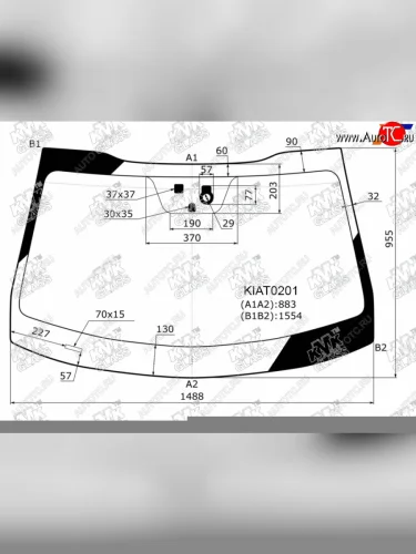 Стекло лобовое + дд +дзапотевания KIA OPTIMA 15-20                                                  KMK KIAT0201