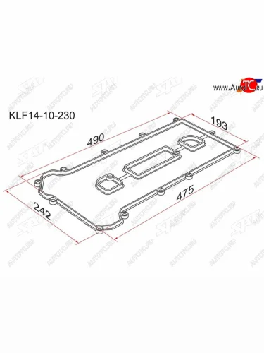 Прокладка клапанной крышки MZ LF, L3, Mazda 6Atenza GGGY, Premacy CP 02- SAT KLF14-10-230