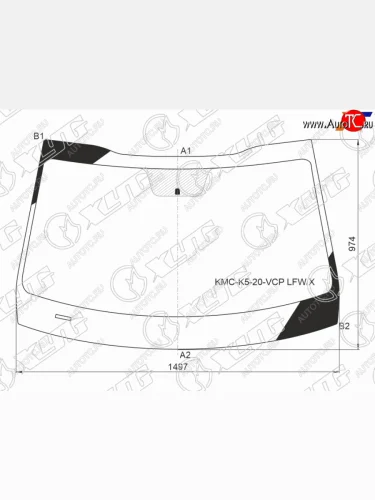 Стекло лобовое Kia K5 19- XYG KMC-K5-20-VCP LFW/X