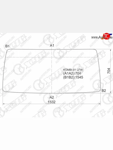 Стекло лобовое Volkswagen Transporter 79-92 XYG KOMBI-81 LFW