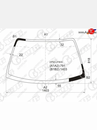 Стекло лобовое Toyota Starlet 95-99 XYG KP90 LFW/X