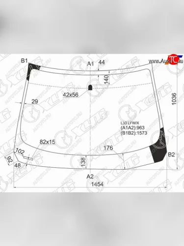 Стекло лобовое Nissan Teana 14-20  Altima 12-18 XYG L33 LFW/X