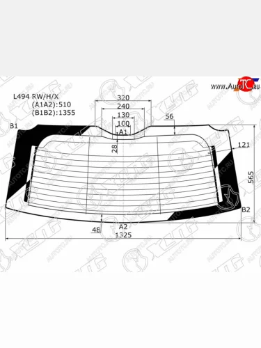 Стекло заднее (Цвет зеленый Обогрев) Land Rover Range Rover Sport 13-22 XYG L494 RW/H/X