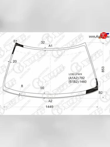 Стекло лобовое Mitsubishi Lancer 88-91  Mirage 87-91 XYG LC60 LFW/X