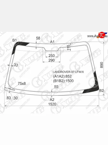 Стекло лобовое Land Rover Freelander 97-06 XYG LANDROVER-97 LFW/X