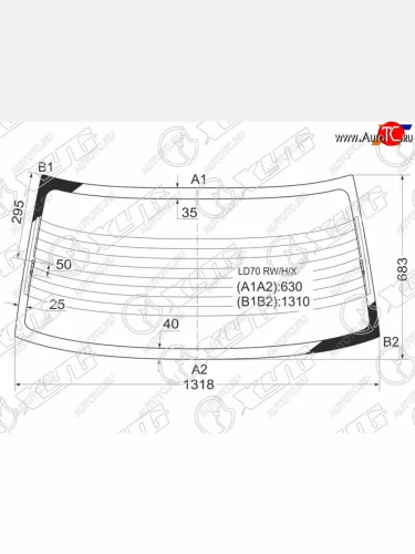 Стекло заднее с обогревом MITSUBISHI LANCER 4D SED 91-95                                             XYG LD70 RW/H/X