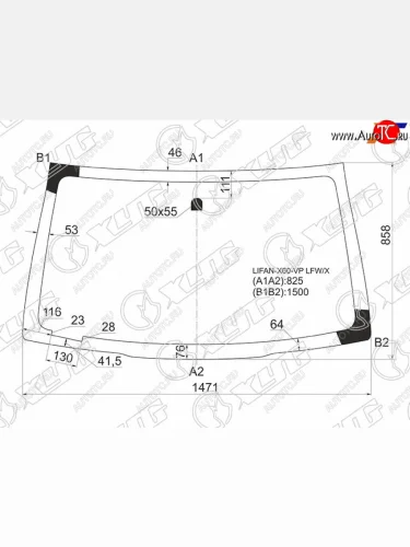 Стекло лобовое Lifan X60 12-22 XYG LIFAN-X60-VP LFW/X