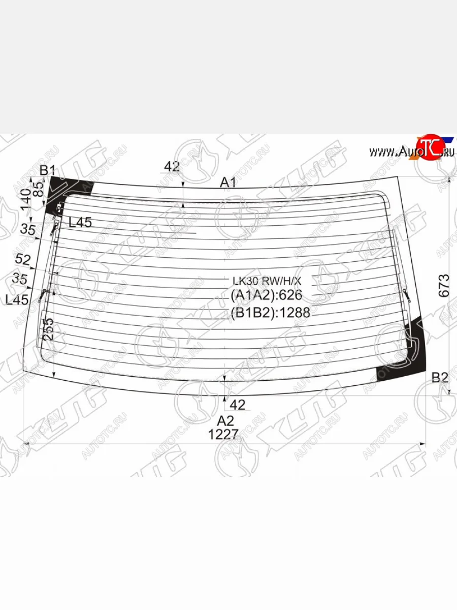 Стекло заднее (Цвет зеленый Обогрев Антенна) Toyota Belta 05-12  Vios 07-13  Yaris 05-13 XYG LK30 RW/H/X  в Воронеже Воронежской области