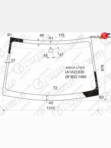 Стекло лобовое Toyota Passo 04-10  Daihatsu Boon 04-10  Sirion 05-13  Subaru Justy 07-11 XYG M301S LFW/X