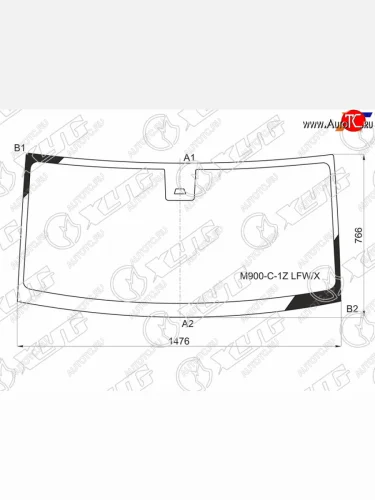 Стекло лобовое (Одна камера) Daihatsu Thor 16-20  Subaru Justy 16-  Toyota Roomy 16-  Tank 16- XYG M900-C-1Z LFW/X