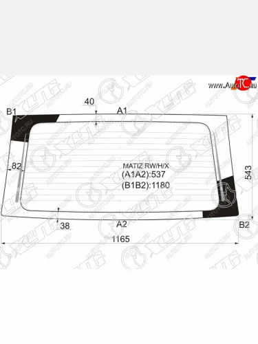 Стекло заднее (Цвет зеленый Обогрев) Chevrolet Matiz 04-05  Daewoo Matiz 97-15  Nexia 94-16 XYG MATIZ RW/H/X