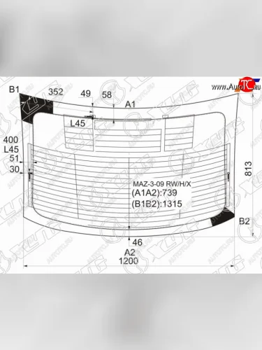 Стекло заднее (Цвет зеленый Обогрев Антенна 4D SED) Mazda 3 08-13  Axela 09-13 XYG MAZ-3-09 RW/H/X