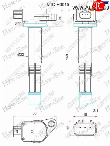 Катушка зажигания HONDA ACCORD CU 08-CR-V RM 10-CIVIC 12-CROSSTOUR 12- R20A24A NEW ERA MIC-H3015