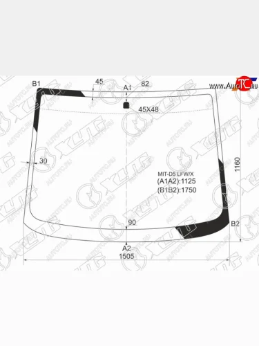 Стекло лобовое Mitsubishi Delica D:5 07- XYG MIT-D5 LFW/X