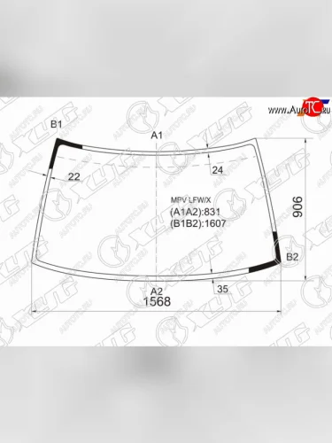 Стекло лобовое Mazda MPV 90-99 XYG MPV LFW/X