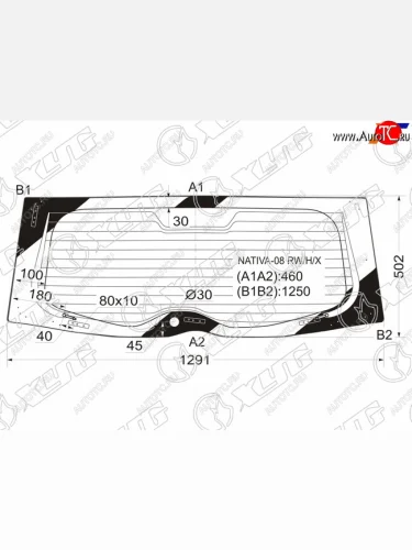 Стекло заднее (Цвет зеленый Обогрев) Mitsubishi Pajero Sport 08-17 XYG NATIVA-08 RW/H/X