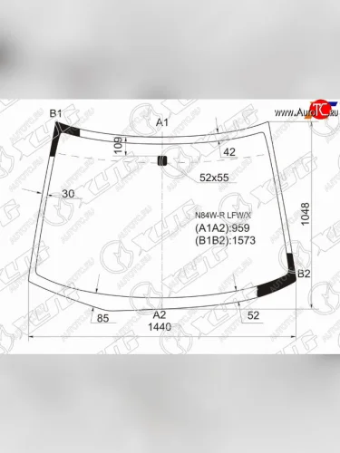 Стекло лобовое Mitsubishi Chariot Grandis 97-03  Space Wagon 97-04 XYG N84W-R LFW/X