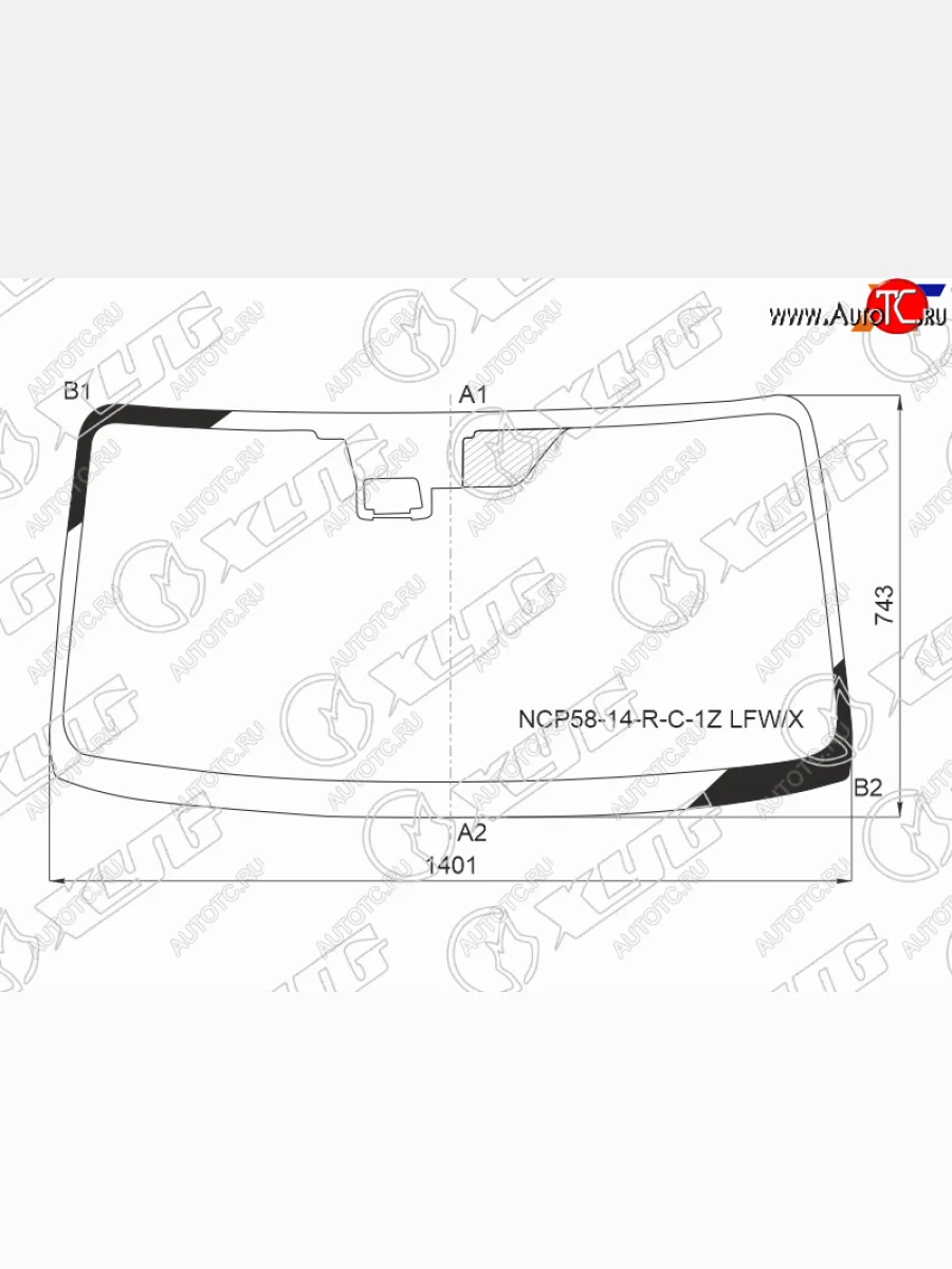Стекло лобовое (Камера) Toyota Probox 14-  Mazda Familia 18-  Toyota Succeed 14-20 XYG NCP58-14-R-C-1Z LFW/X  в Воронеже Воронежской области