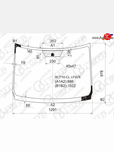 Стекло лобовое Toyota Ractis 05-10 XYG NCP10-CL LFW/X