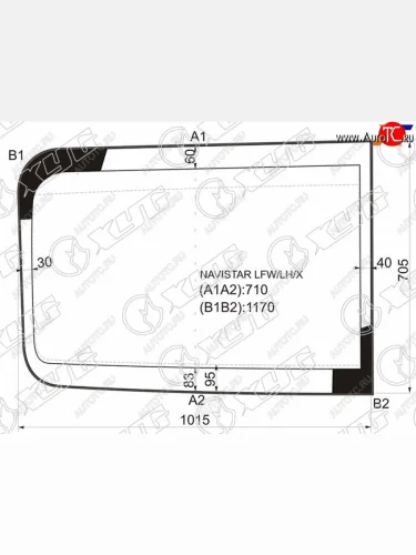 Стекло лобовое (Молдинг Левое) International 9200 98-  9400 98-  9800 91-  Navistar 5000 00- XYG NAVISTAR LFW/LH/X