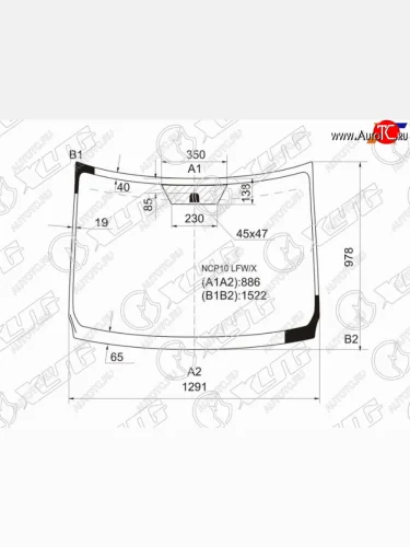 Стекло лобовое Toyota Ractis 05-10 XYG NCP10 LFW/X