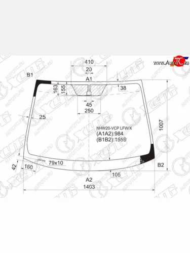 Стекло лобовое Toyota Prius (NHW20) 03-11 XYG NHW20-VCP LFW/X