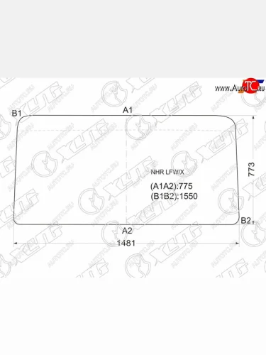 Стекло лобовое (стандартная кабина) Isuzu ELF NPRNQR 84-93 XYG NHR LFW