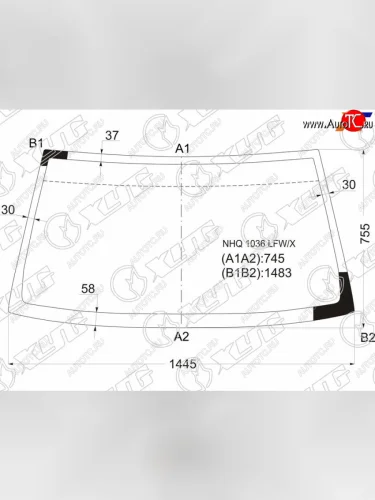 Стекло лобовое Great Wall Pegasus 05-19  Sailor 05-10  Socool 06-08 XYG NHQ1036 LFW/X