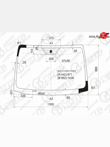 Стекло лобовое NISSAN NOTE 05-13 XYG NI-E11-VCP LFW/X