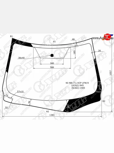 Стекло лобовое Nissan Bluebird Sylphy 12-  Sentra 12-19  Sylphy 12-20 XYG NI-NB17-L-VCP LFW/X