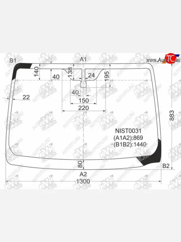 Стекло лобовое NISSAN NOTE 05-13 (RHD)                                                               KMK NIST0031