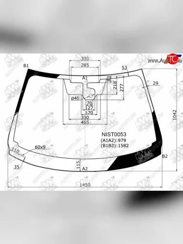 Стекло лобовое (Датчик дождя) Nissan Qashqai 13-22                                                   KMK NIST0053