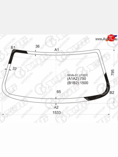 Стекло лобовое Chevrolet Niva 98- XYG NIVA-01 LFW/X