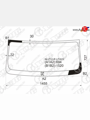 Стекло лобовое Nissan Cube 08-20 XYG NI-Z12-R LFW/X