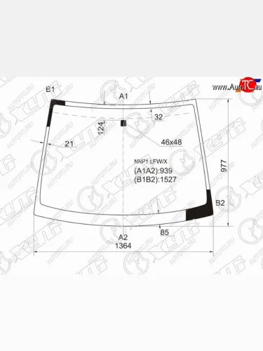 Стекло лобовое TOYOTA PORTE 04-12 XYG NNP1 LFW/X