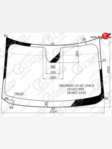 Стекло лобовое CHEVROLET ORLANDO 11-15 XYG ORLANDO-10-VC LFW/X