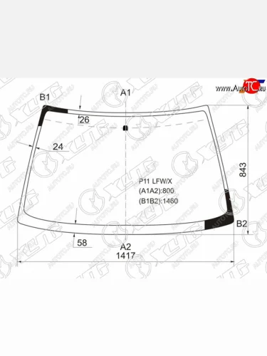 Стекло лобовое (Сборка Япония) Nissan Primera 95-02  Infiniti G20 99-02  Nissan Bluebird 96-01  P XYG P11 LFW/X