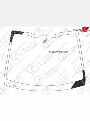 Стекло лобовое Peugeot 2008 14-19  208 12-19 XYG PE-208-VCP LFW/X