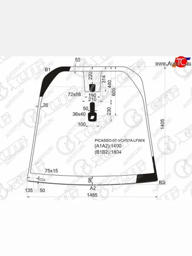 Стекло лобовое + дд CITROEN C4 PICASSOGRAND PICASSO 07-13                                           XYG PICASSO-07-VCPS7A LFW/X