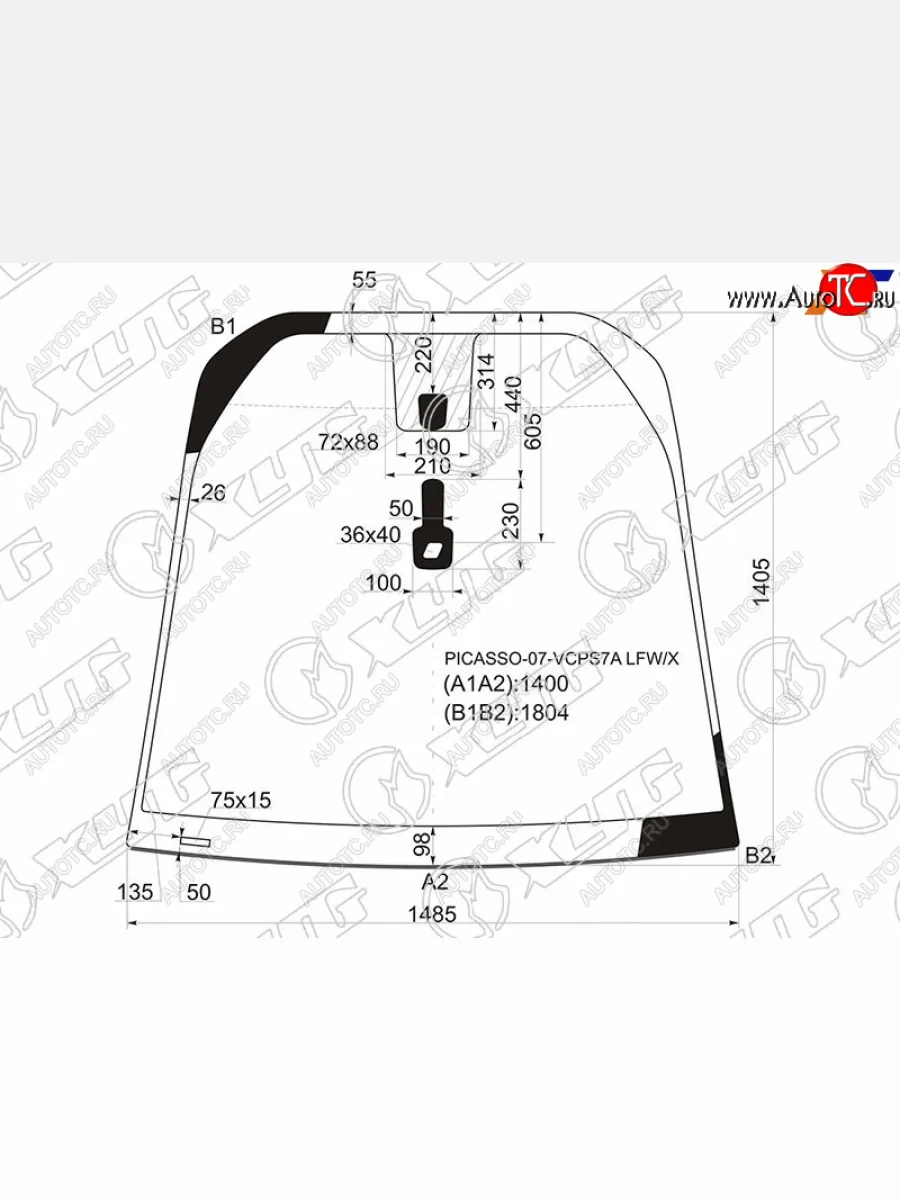 Стекло лобовое + дд CITROEN C4 PICASSOGRAND PICASSO 07-13                                           XYG PICASSO-07-VCPS7A LFW/X  в Керчи Республика Крым