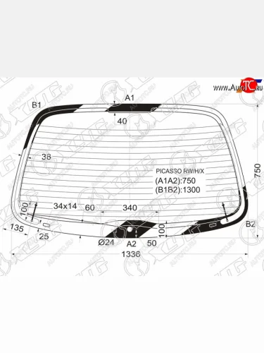 Стекло заднее (Цвет зеленый Обогрев) Citroen Xsara Picasso 99-09 XYG PICASSO RW/H/X