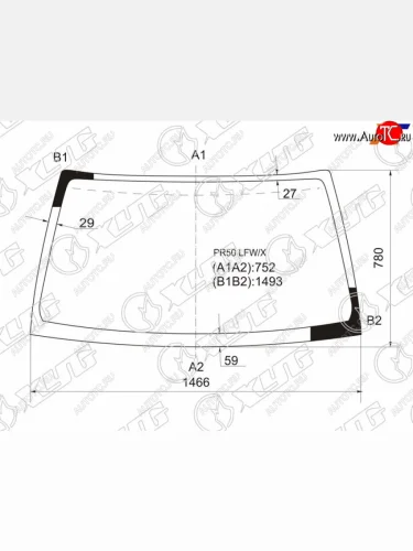 Стекло лобовое Nissan Pathfinder 95-04  Terrano 95-02  Infiniti QX4 96-03 XYG PR50 LFW/X