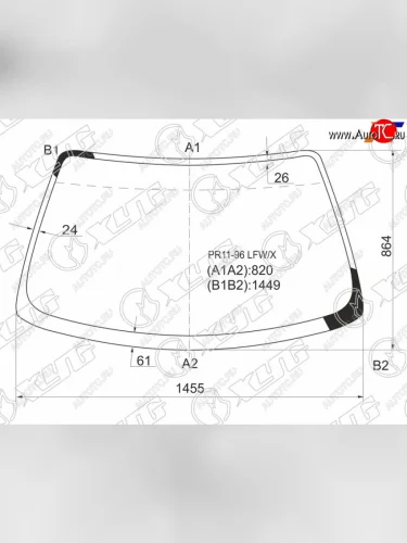 Стекло лобовое NISSAN PRESEA 95-99 XYG PR11-96 LFW/X