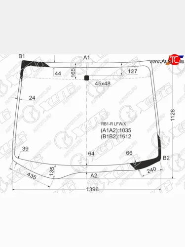 Стекло лобовое Honda Odyssey 03-07 XYG RB1-R LFW/X