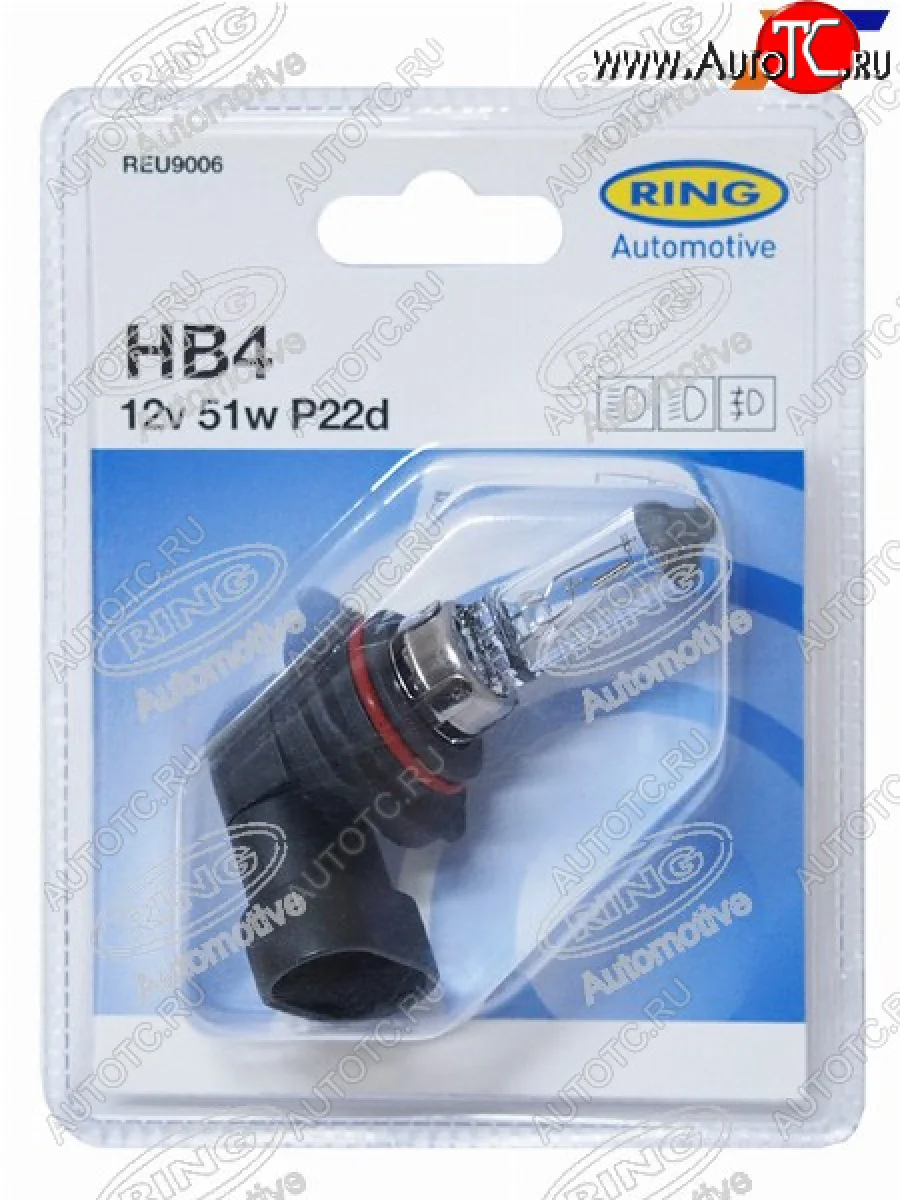 Лампа головного освещения HB4  12V 51W Блистер 1 шт. RING REU9006  в Самаре Самарской области